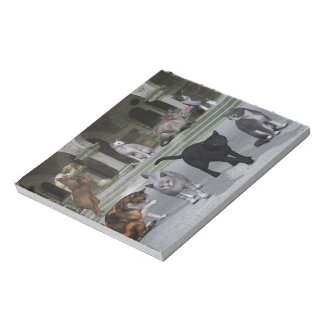 Cats on the Palace Steps Notepad