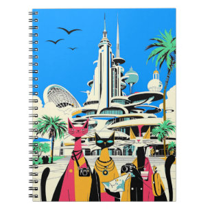 Cats on Vacation Visit the Future Notebook