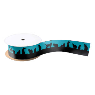 cats only satin ribbon