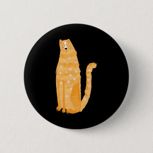 Cats Orange 6 Cm Round Badge
