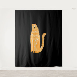 Cats Orange Tapestry