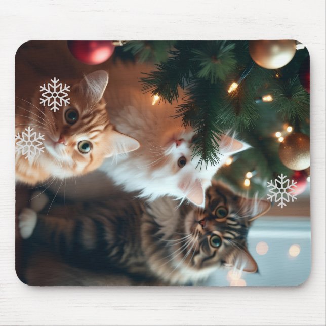 Cats Ornate Tree, Image , Customize,  Mouse Mat (Front)