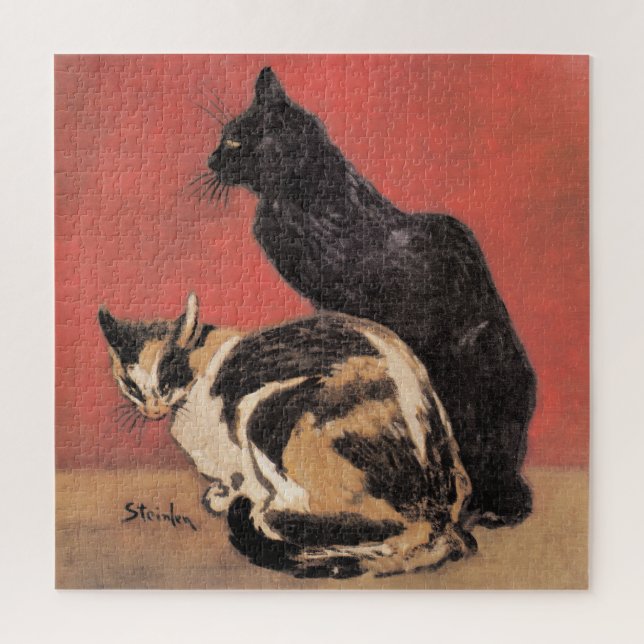 Cats, painting by Theophile Steinlen, Jigsaw Puzzle (Vertical)