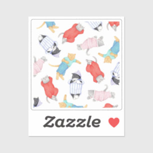 CATS PAJAMAS 2x2 Vinyl Sticker 