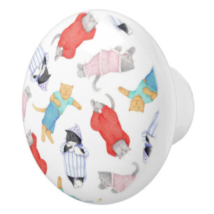 CATS PAJAMAS Ceramic Drawer Knob