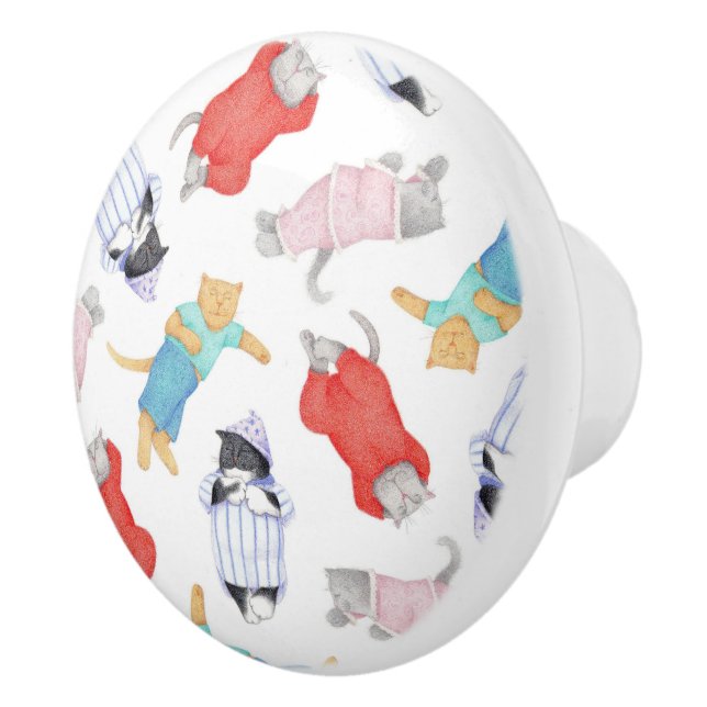 CATS PAJAMAS Ceramic Drawer Knob (Right)