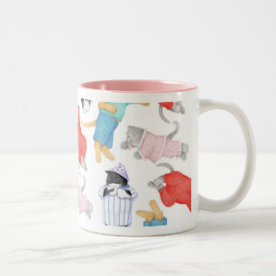 CATS PAJAMAS Pink Two-Tone Mug