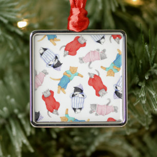 CATS PAJAMAS Premium Square Ornament