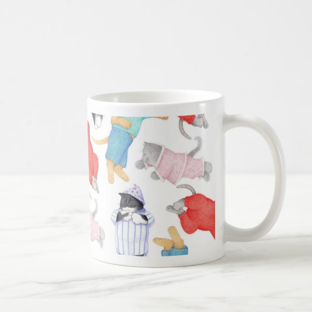 CATS PAJAMAS White Mug (Right)