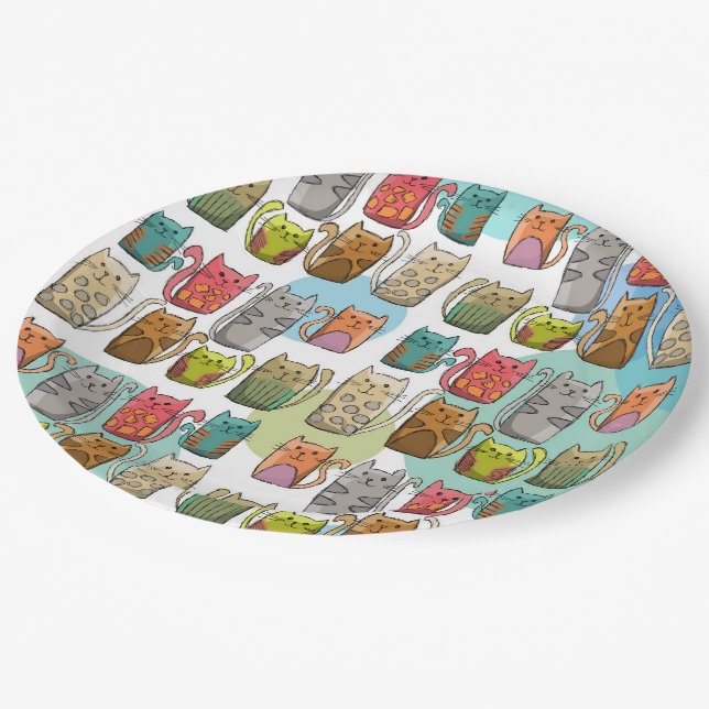 Cats! Paper Plate (Angled)