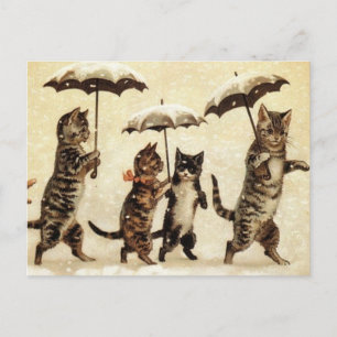 Cats parade postcard