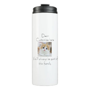 cats, part of the family, simple cute cat mum thermal tumbler
