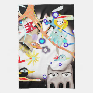 CATS Party by Rupydetequila Tea Towel