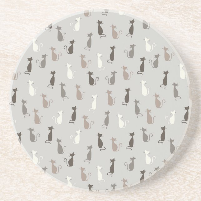 Cats pattern coaster (Front)