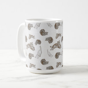 cats pattern coffee mug