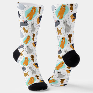 Cats Pattern for Cat Lovers Socks