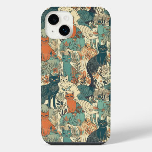 Cats Pattern iPhone 14 Plus Case