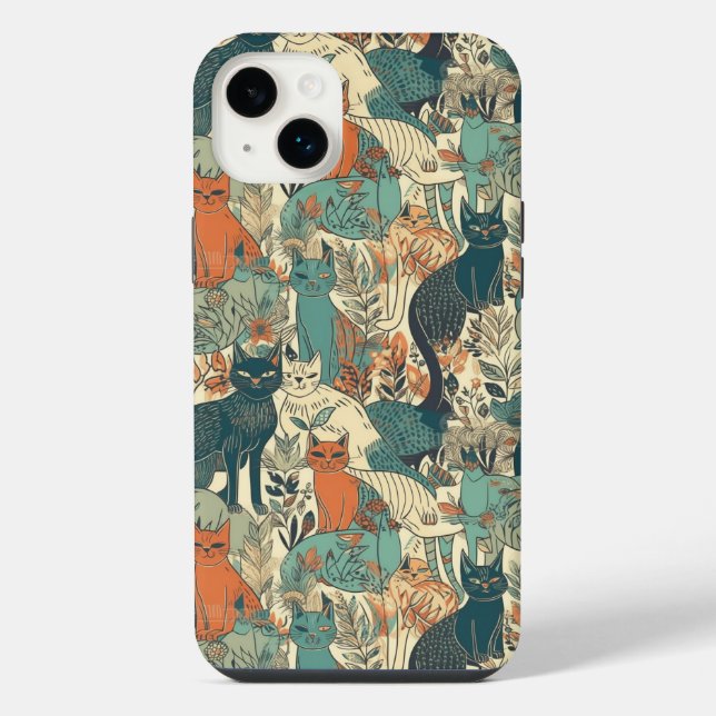 Cats Pattern iPhone Case (Back)