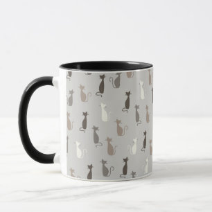Cats pattern mug