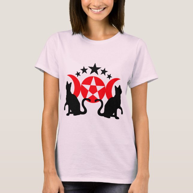 Cats Pentagram T-Shirt (Front)