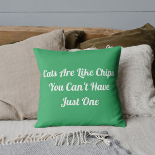 Cats Personalised Funny Cool Pet Quote Sea Green Cushion