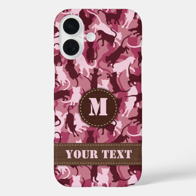 Cats Pink Camouflage Case-Mate iPhone Case (Back)