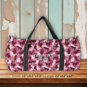 Cats Pink Camouflage Duffle Bag