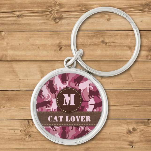 Cats Pink Camouflage Key Ring (Creator Uploaded)