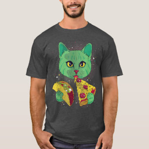 Cats Pizza Wild Astronaut -Astral Cosmic Design Fo T-Shirt