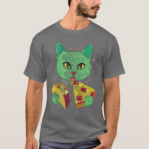 Cats Pizza Wild Astronaut Astral Cosmic Design For T-Shirt