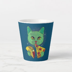 Cats Pizza Wild Astronaut Astral Cosmic Design Latte Mug