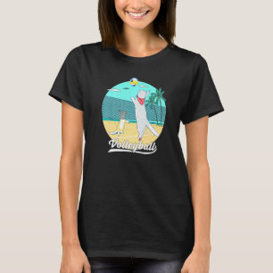 Cats Playing Beach Volleyball Volleyball Spike T-Shirt