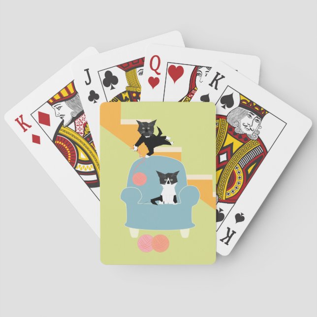 Cats playing cards (Back)