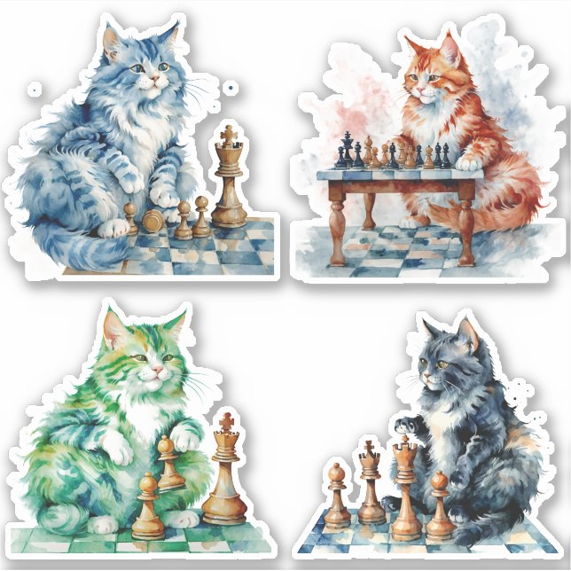Cats playing Chess (Front)