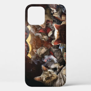 Cats playing poker  iPhone 12 pro case