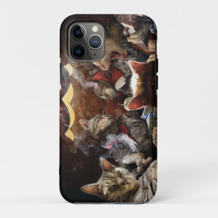 Cats playing poker iPhone 11 pro case