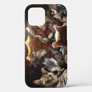 Cats playing poker iPhone 12 case