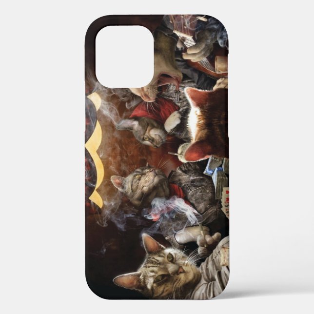 Cats playing poker   Case-Mate iPhone case (Back)