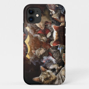 Cats playing poker iPhone 11 case