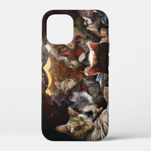 Cats playing poker iPhone 12 mini case