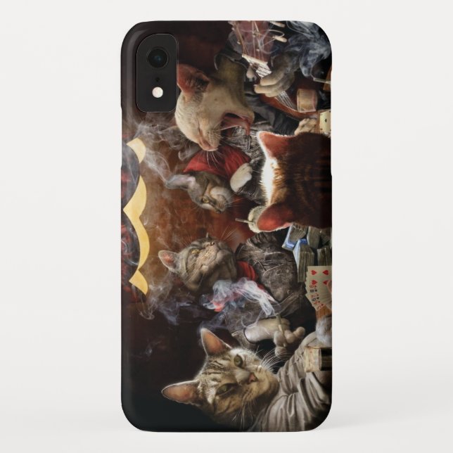 Cats playing poker   Case-Mate iPhone case (Back)