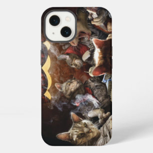 Cats playing poker iPhone 13 case