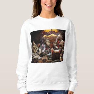 Cats playing poker   sweatshirt