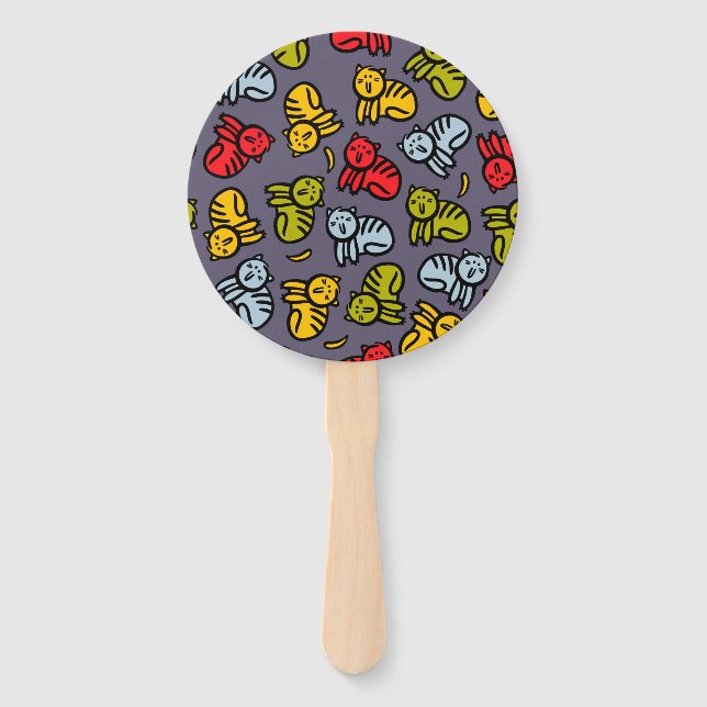 Cats plus bananas hand fan (Front)