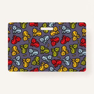 Cats plus bananas ID badge