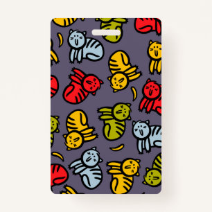 Cats plus bananas ID badge