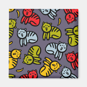 Cats plus bananas magnet