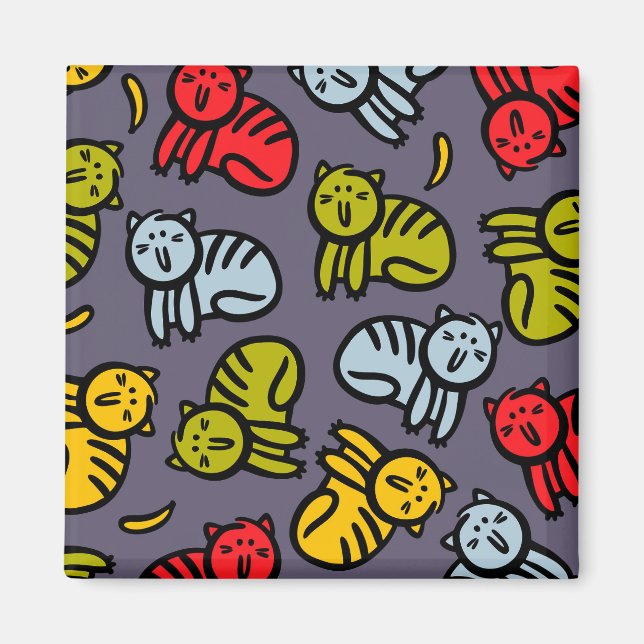 Cats plus bananas magnet (Front)