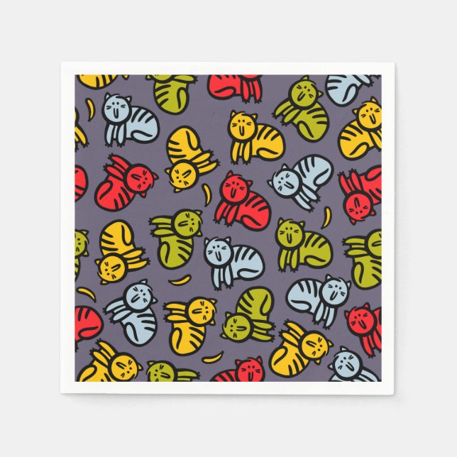 Cats plus bananas napkin (Front)
