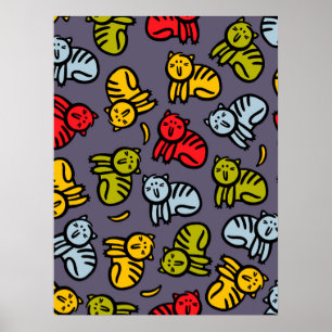 Cats plus bananas poster